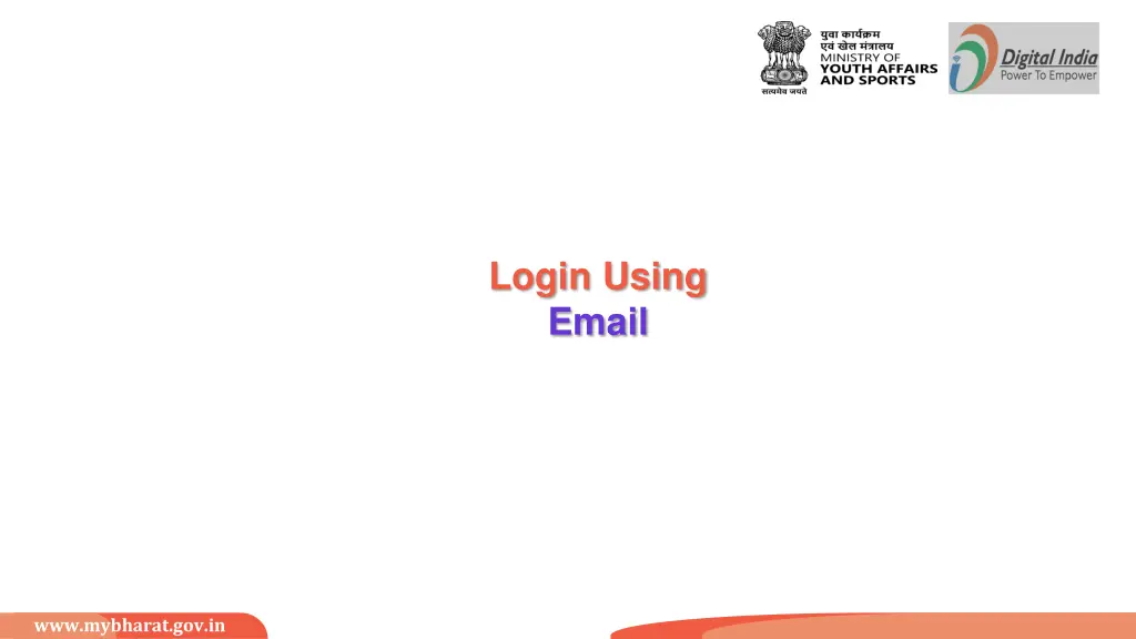 login using email