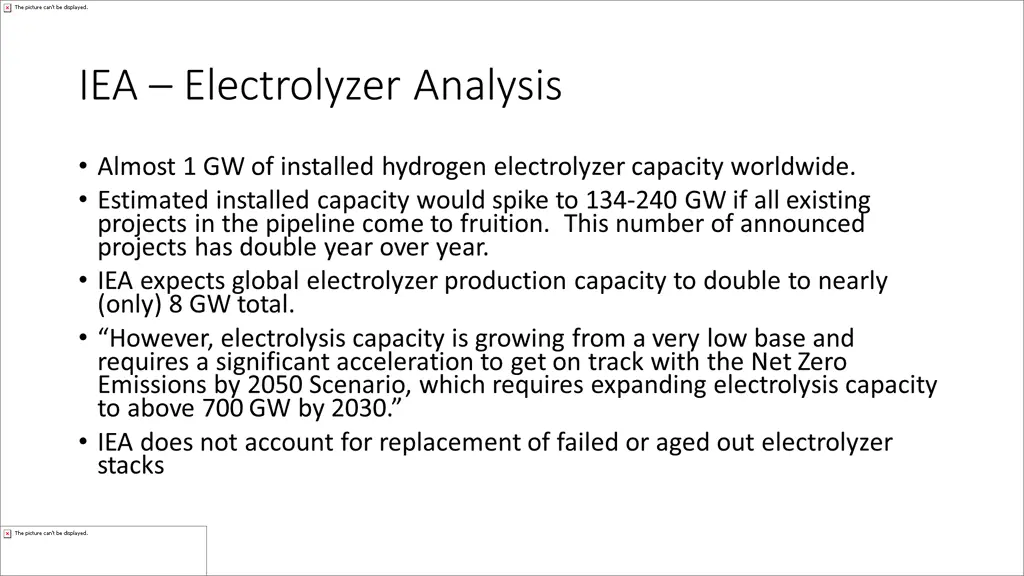 iea electrolyzer analysis