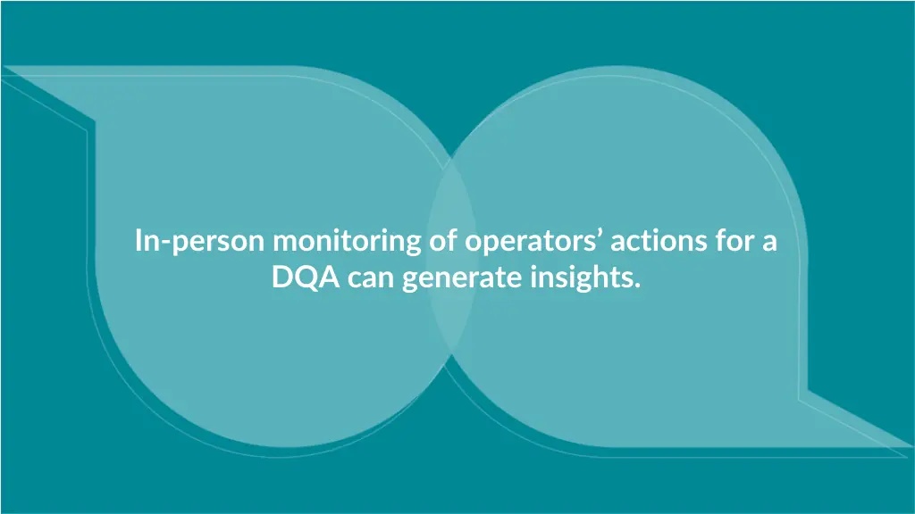 in person monitoring of operators actions