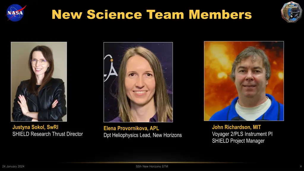 new science team members