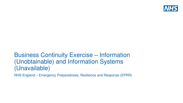 business continuity exercise information