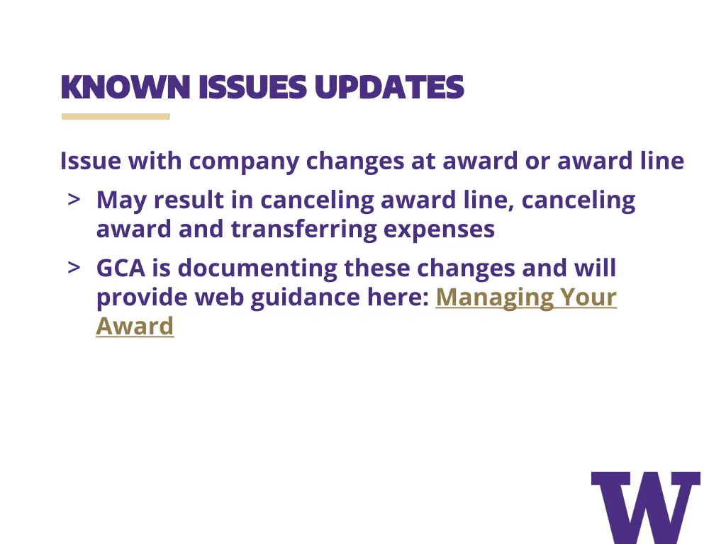 known issues updates known issues updates