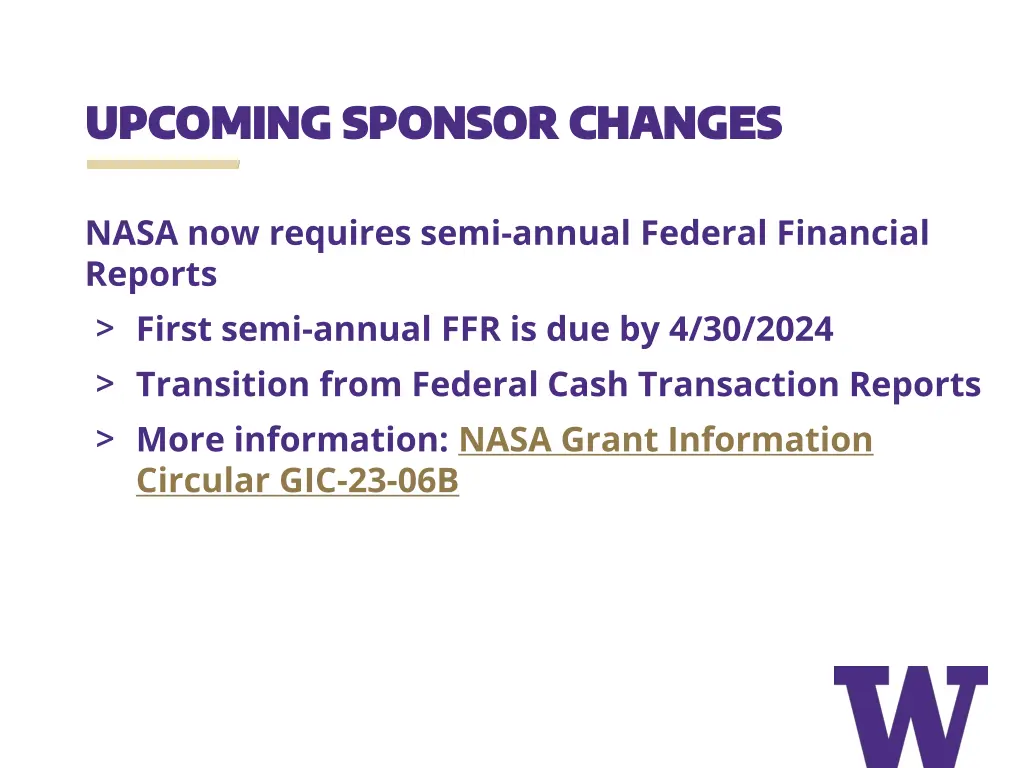 upcoming sponsor changes upcoming sponsor changes