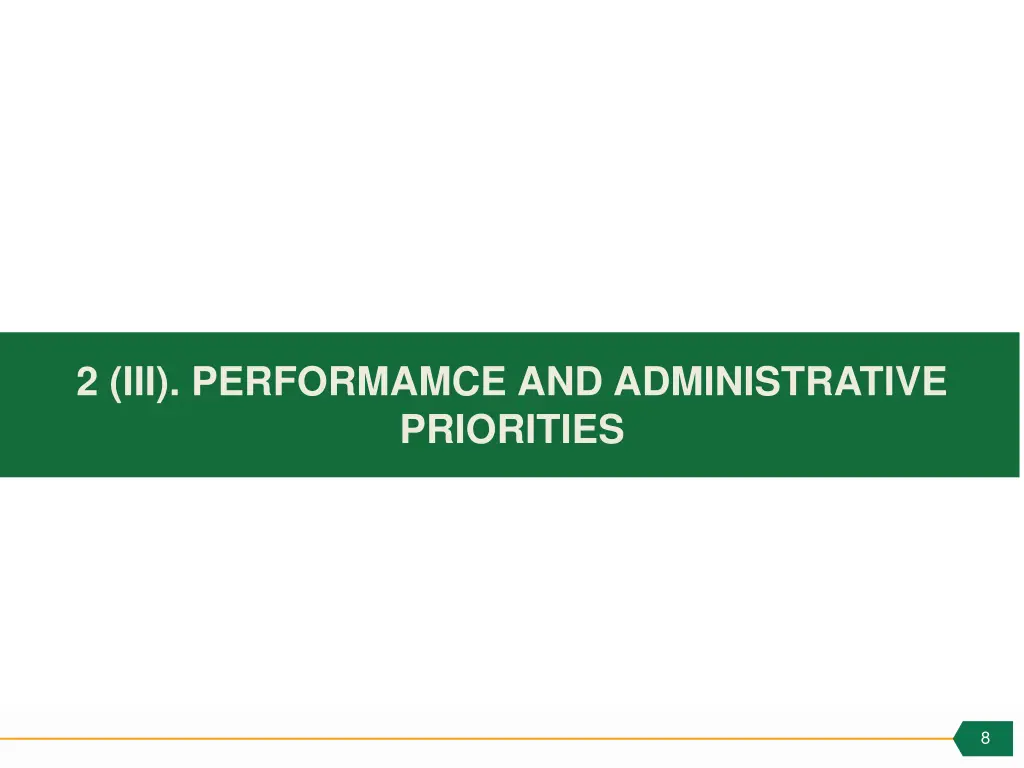 2 iii performamce and administrative priorities