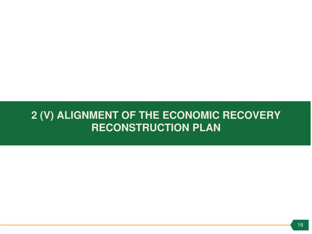 2 v alignment of the economic recovery
