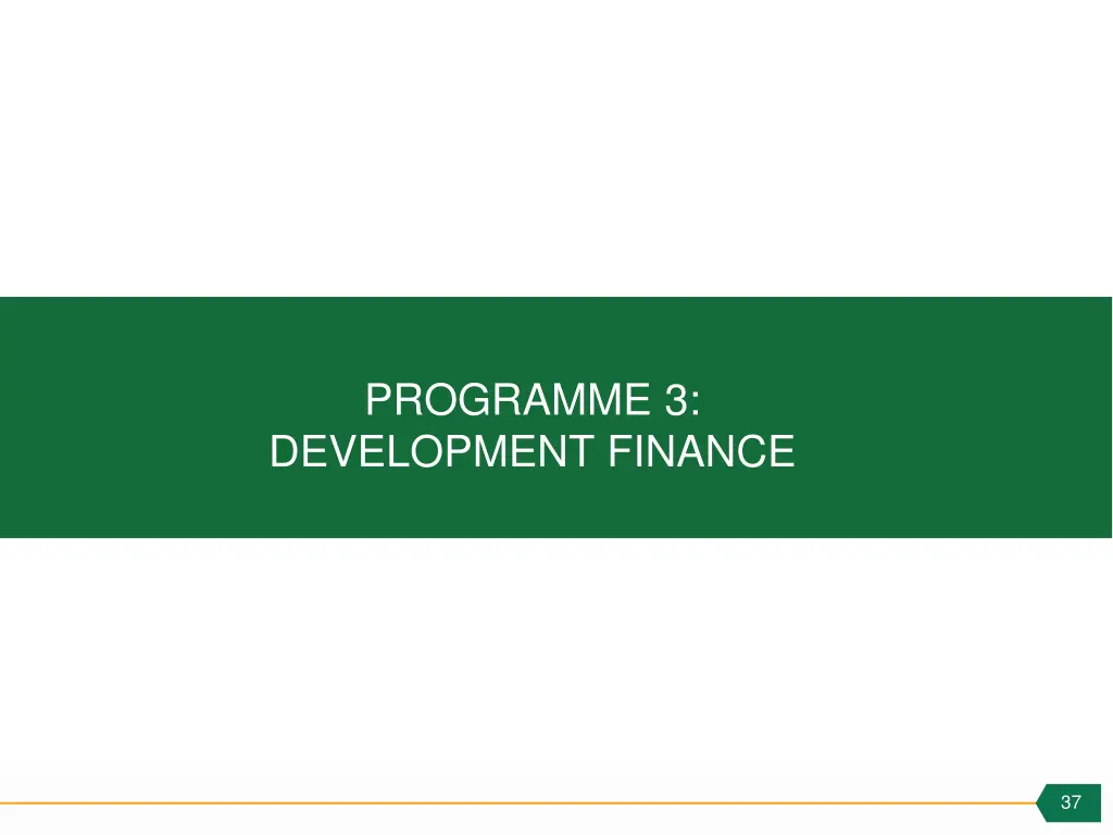 programme 3 development finance