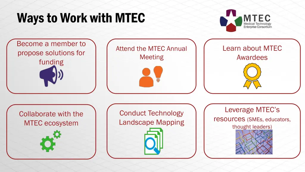 ways to work with mtec