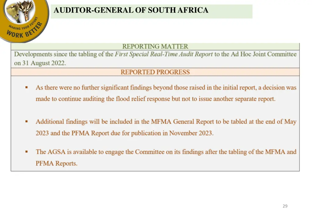 auditor general of south africa