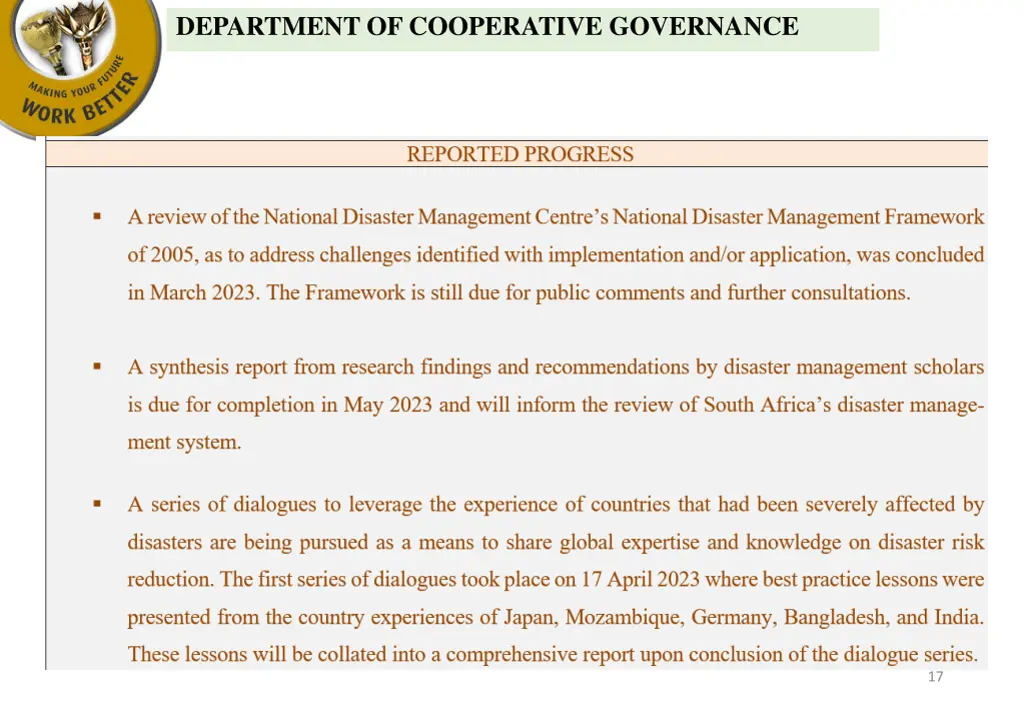 department of cooperative governance 1