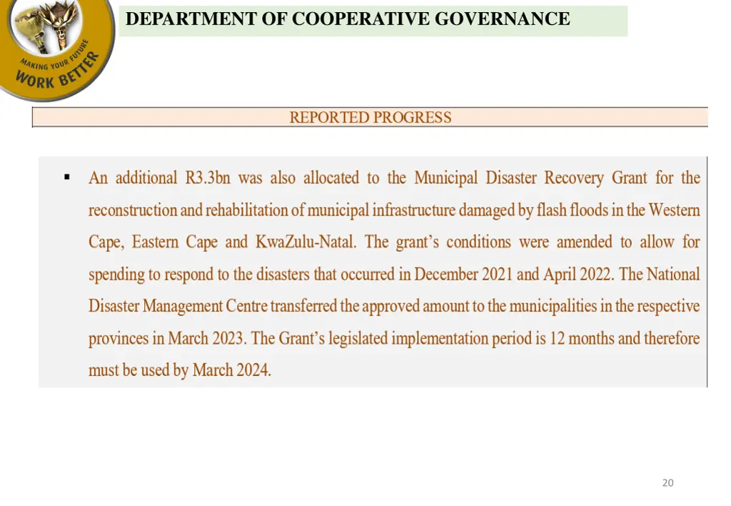 department of cooperative governance 4