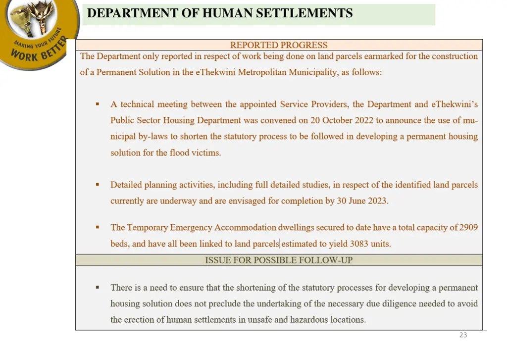 department of human settlements 1