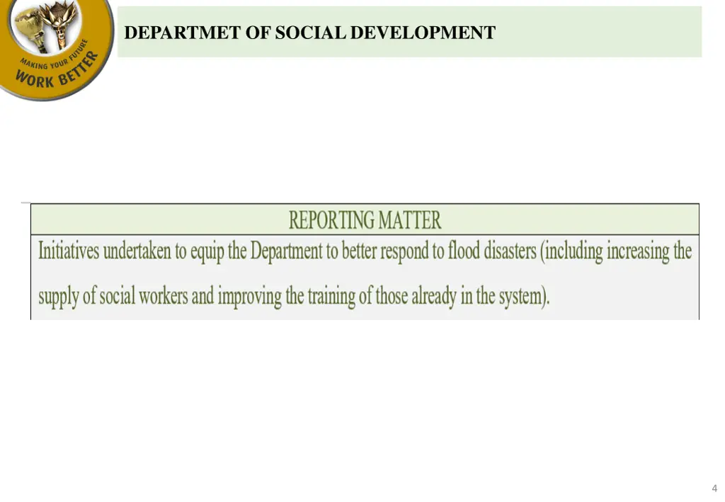 departmet of social development