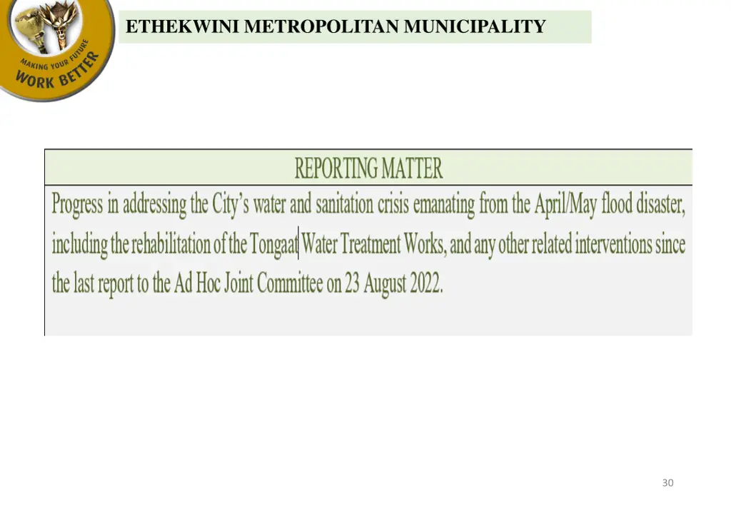 ethekwini metropolitan municipality