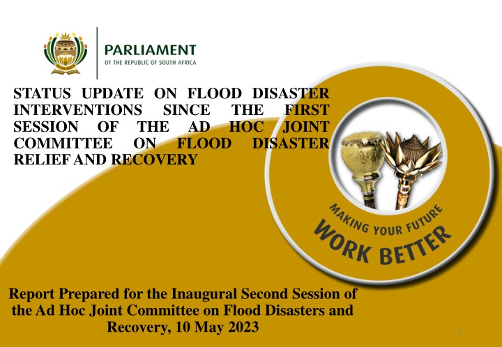 status update on flood disaster interventions