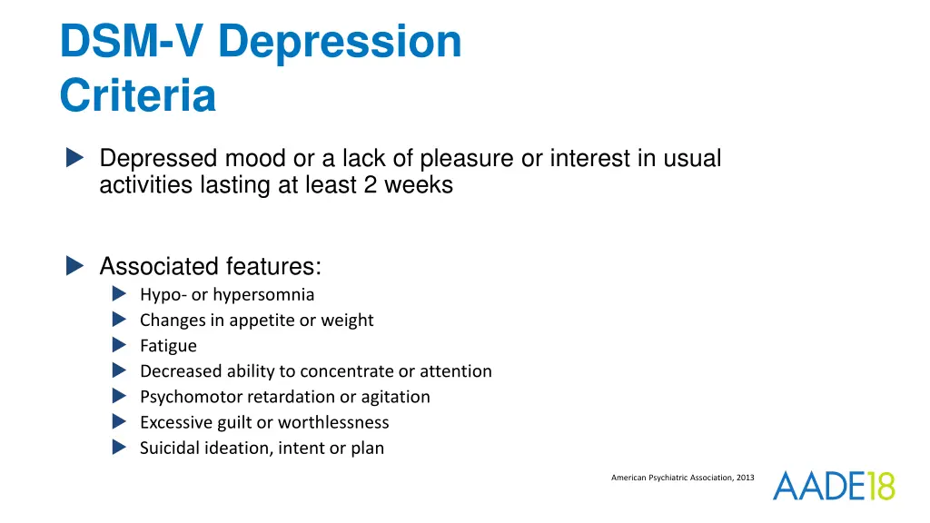 dsm v depression criteria