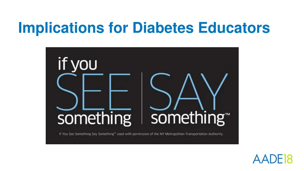 implications for diabetes educators