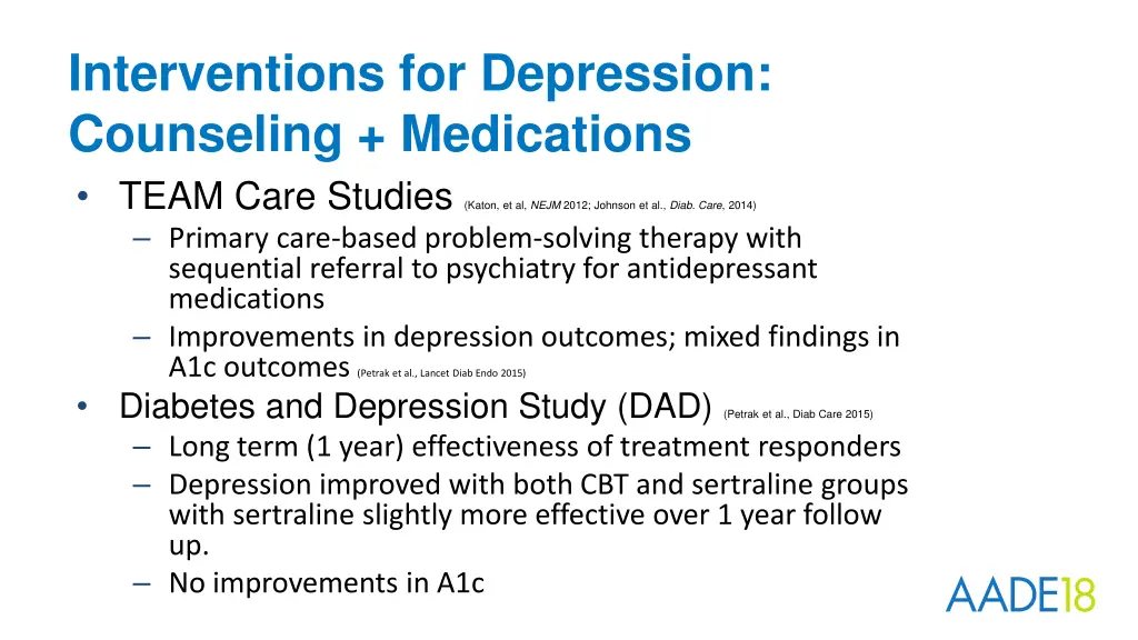 interventions for depression counseling
