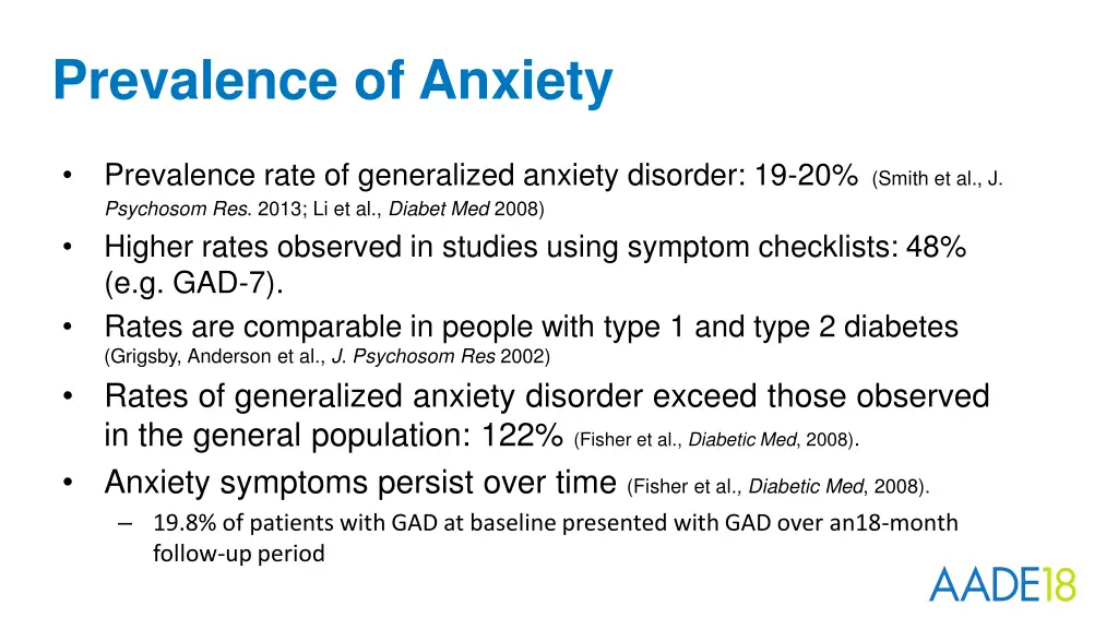 prevalence of anxiety