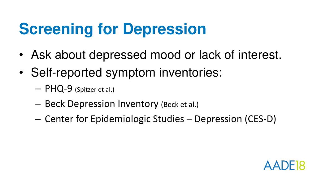 screening for depression