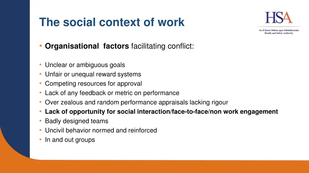 the social context of work