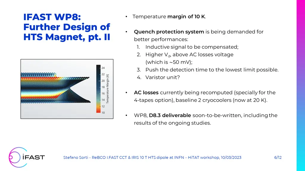 ifast wp8 further design of hts magnet pt ii