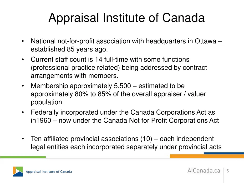 appraisal institute of canada