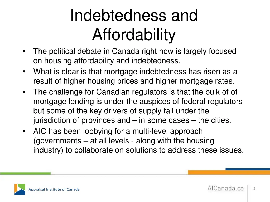 indebtedness and affordability the political