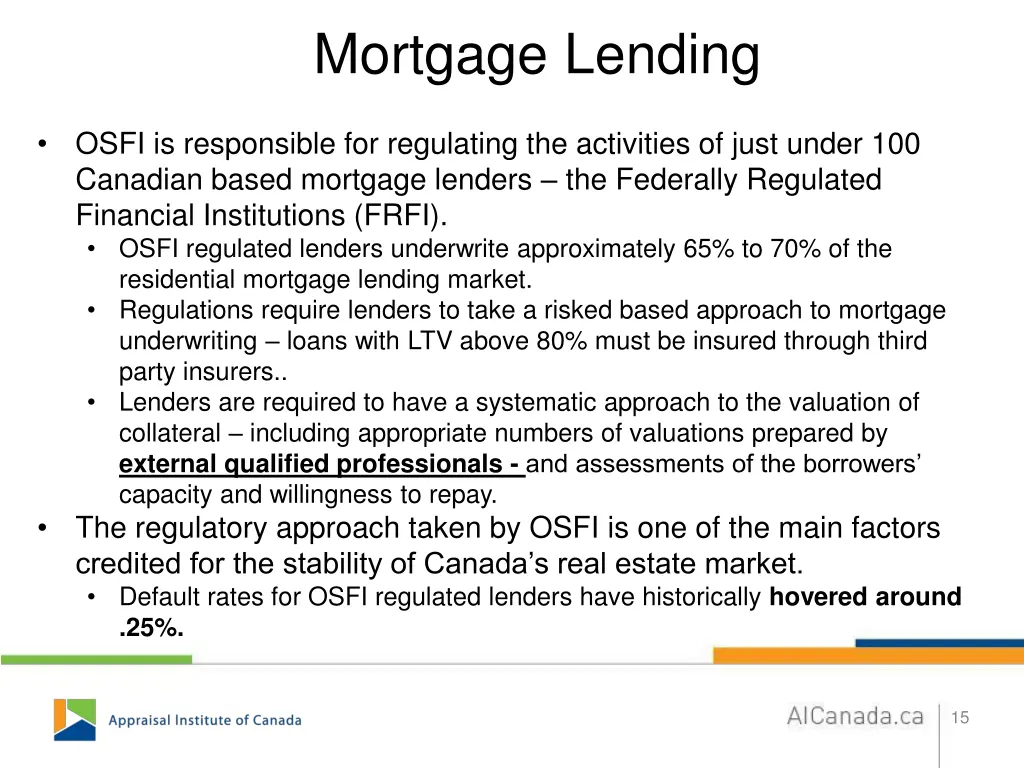 mortgage lending