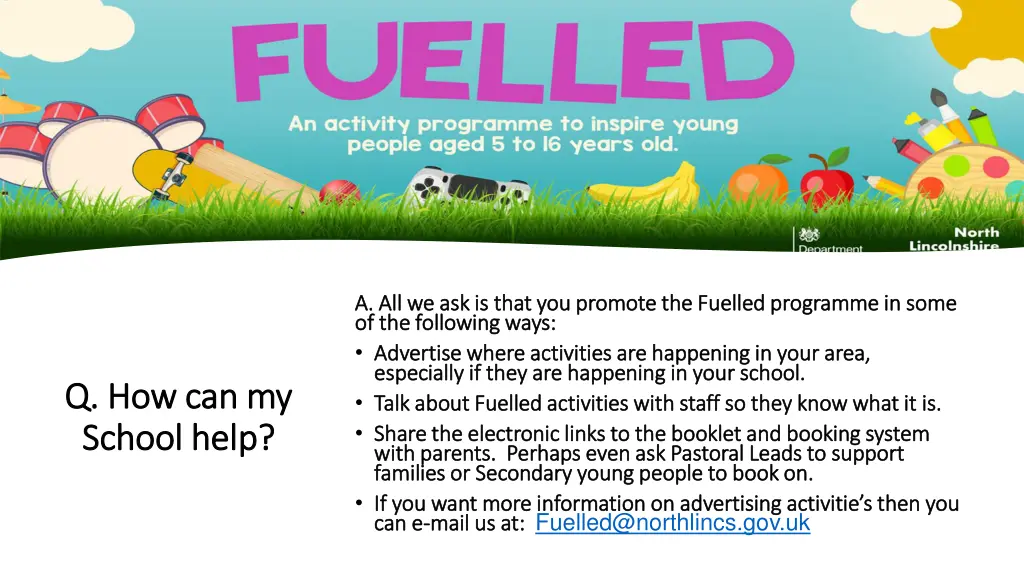 a all we ask is that you promote the fuelled