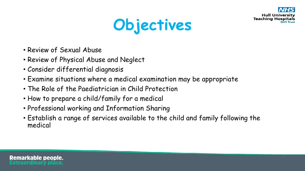 objectives