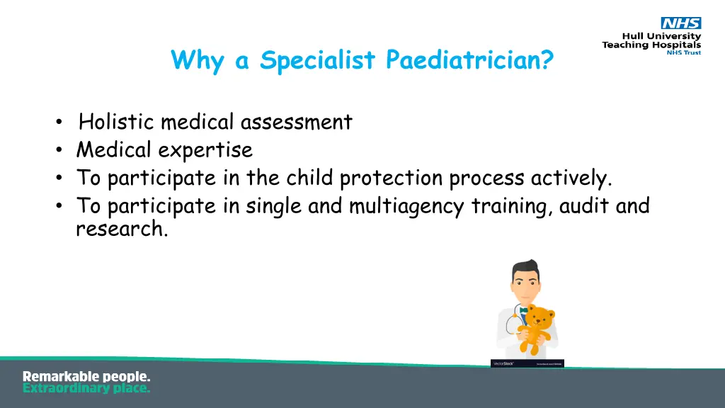 why a specialist paediatrician