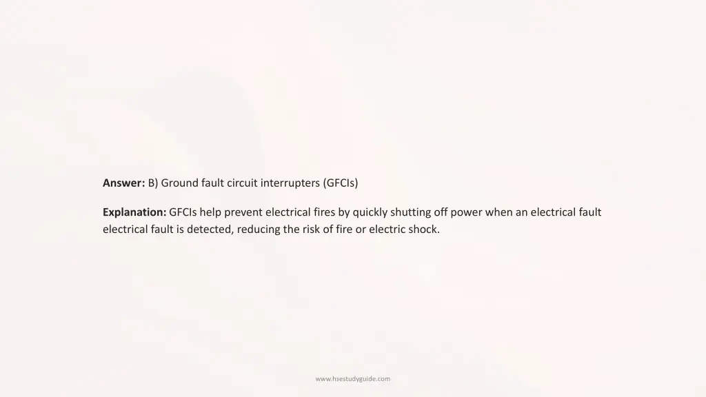 answer b ground fault circuit interrupters gfcis