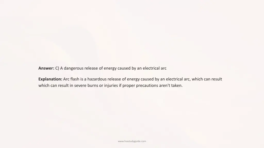 answer c a dangerous release of energy caused