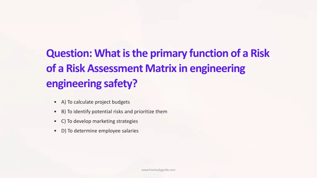 question what is the primary function of a risk