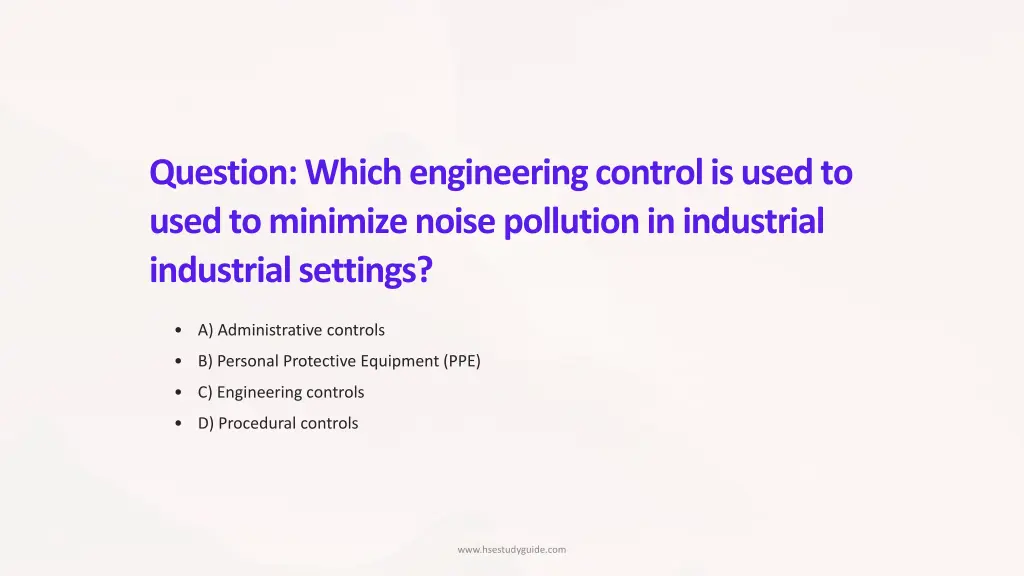 question which engineering control is used