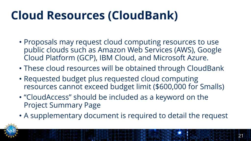 cloud resources cloudbank