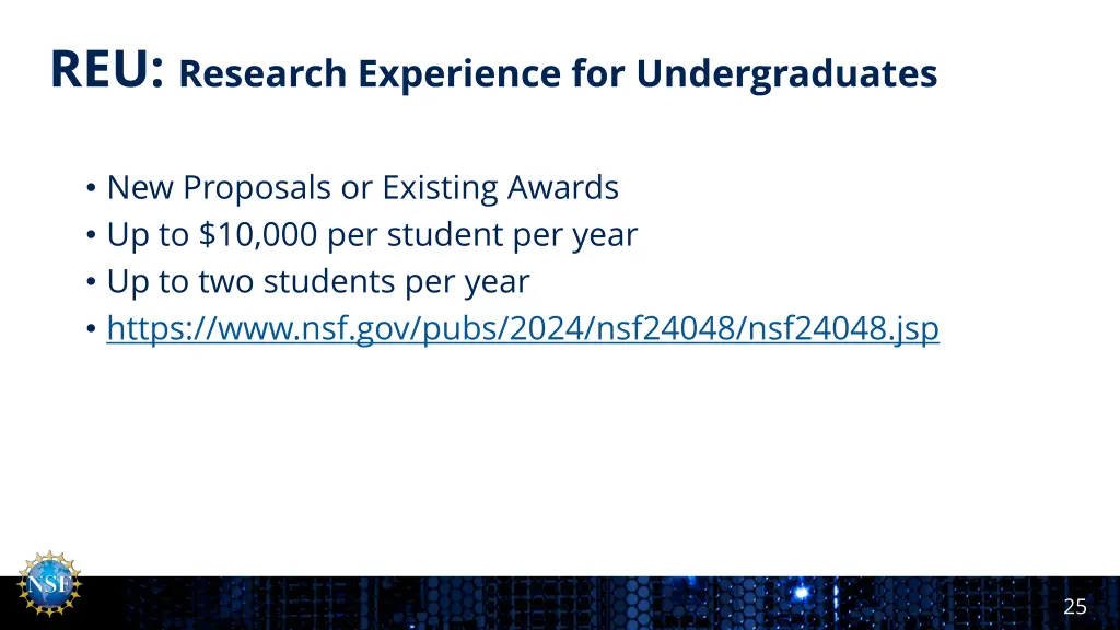 reu research experience for undergraduates