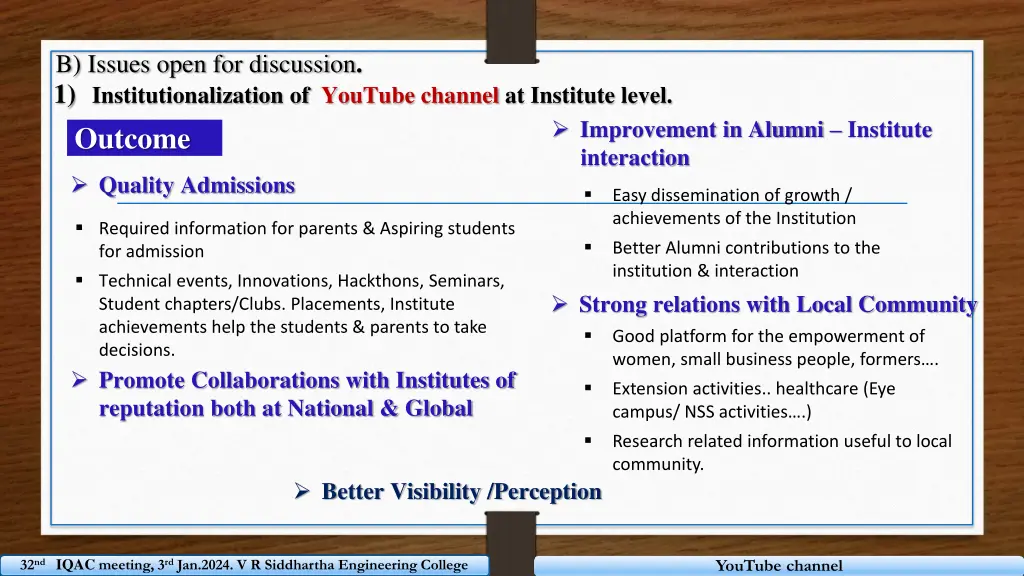 b issues open for discussion 4