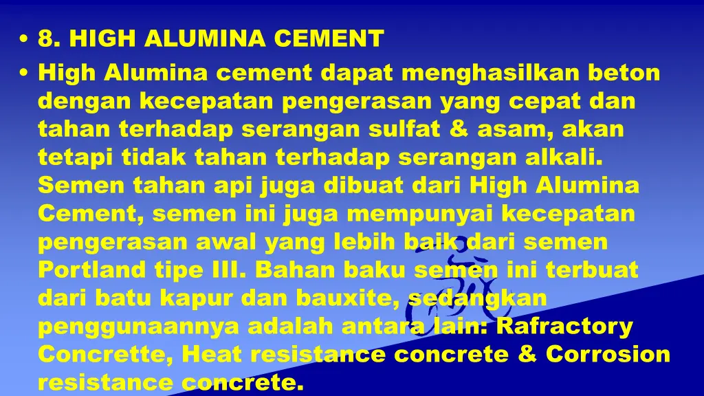 8 high alumina cement high alumina cement dapat