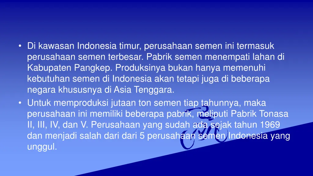 di kawasan indonesia timur perusahaan semen