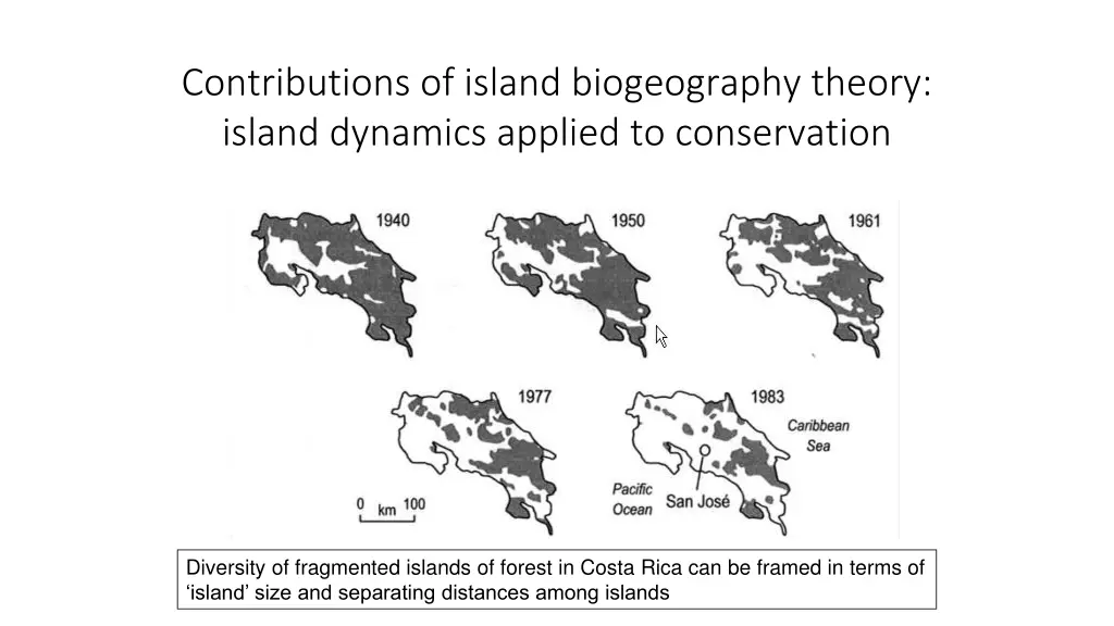 contributions of island biogeography theory