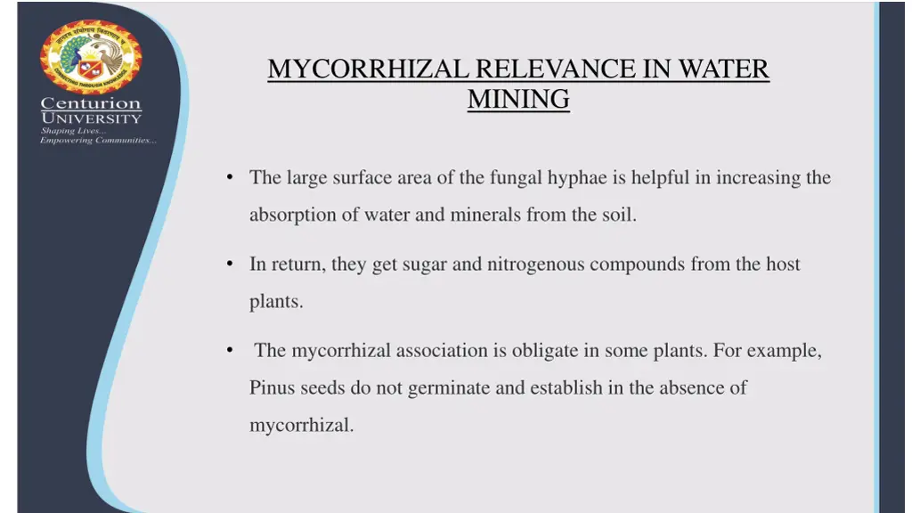 mycorrhizal relevance in water mining