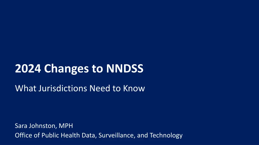 2024 changes to nndss