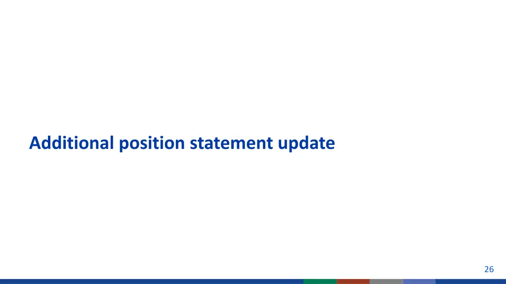additional position statement update