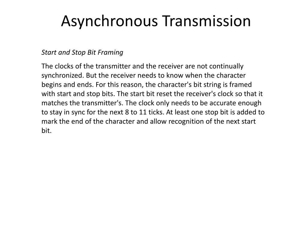 asynchronous transmission 1