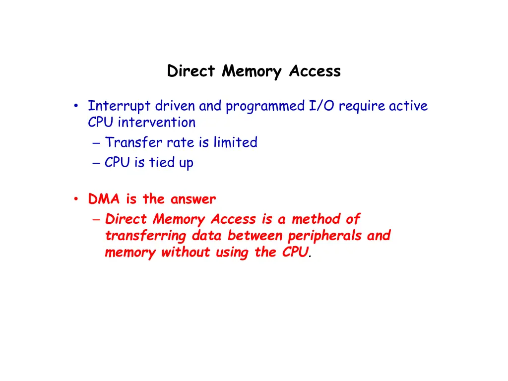 direct memory access