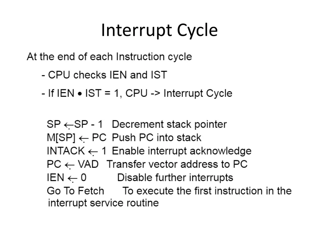 interrupt cycle