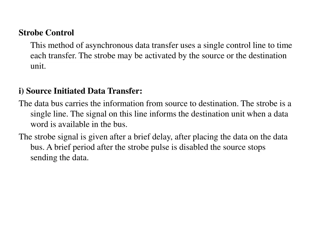 strobe control this method of asynchronous data