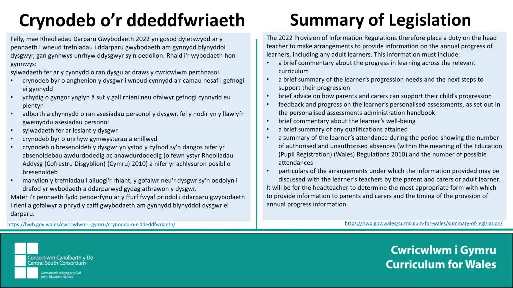 summary of legislation 1