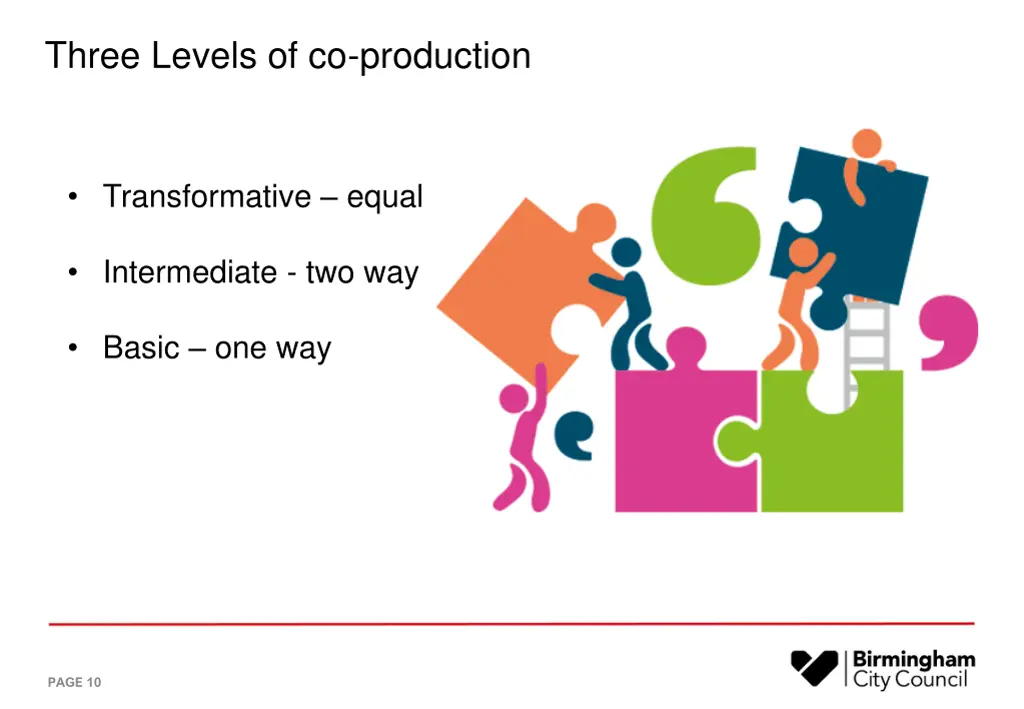 three levels of co production